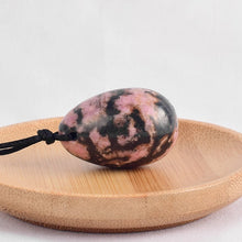 Load image into Gallery viewer, Natural Jade Rhodolite (drilled) Yoni Eggs
