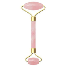 Load image into Gallery viewer, Jade Massage Roller - GuaSha Scraper, Yoni Egg Set Natural Rose Quartz - Face Massage Roller,  Kegel Exercise Jade egg
