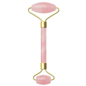 Jade Massage Roller - GuaSha Scraper, Yoni Egg Set Natural Rose Quartz - Face Massage Roller,  Kegel Exercise Jade egg