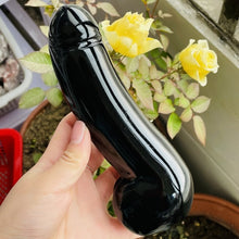 Load image into Gallery viewer, Large Long Natural Rose Quartz Crystal Massage Penis Wand Smooth Polished
