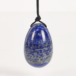 Jade-Natural Lapis Lazuli Yoni Egg (drilled) For Kegel Exercise